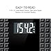 Digital Body Weight Bathroom Scale - Large Backlit Display with 8 Seconds Consistent Accurate Reading, Non-Slip Matte Wide Platform, 400 Pounds, Black