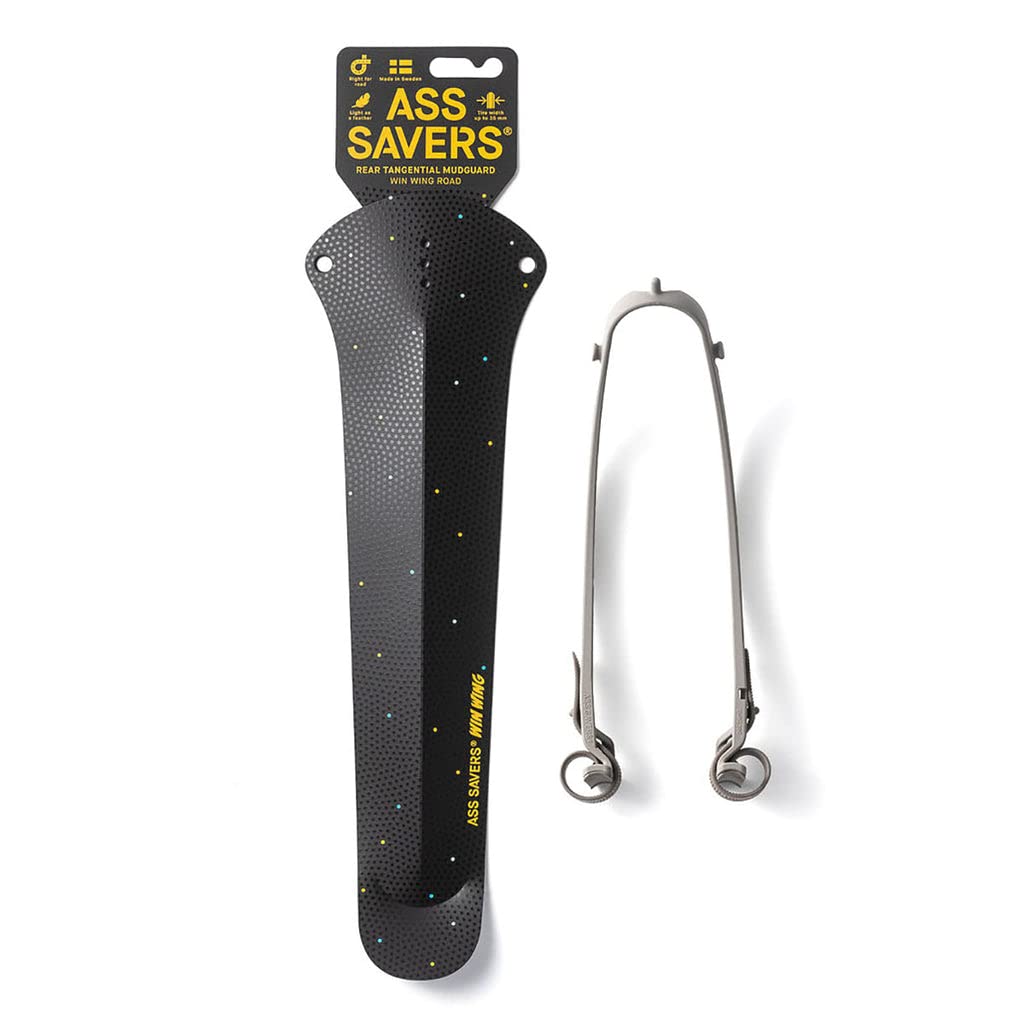 ASS SAVERS - Win Wing Road - Rear Mudguard for Road Bikes, for Tire Widths up to 38mm, Ultralight, Clip On, Easy Installation and Removal, Secure Mount, Sustainable, Swedish Design, Praline
