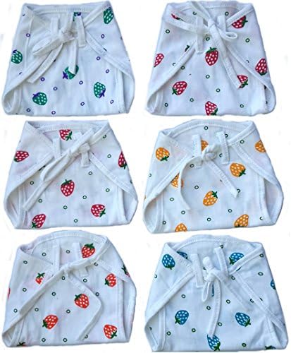 LSBaby Strawberry Printed 12 Pcs Double Layer Cotton hosiery Nappies/Langot/Cloth Diaper for newborn / 0 to 12 months baby
