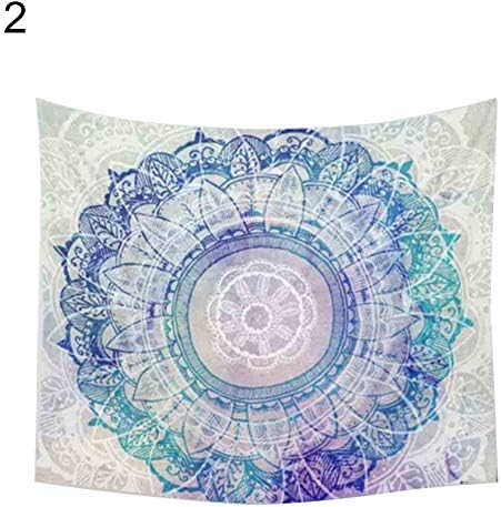 hwangli Fashion Bohemian Wall Hanging Decor Blanket Mandala Carpets Flower Tapestry 150cm x 130cm-2#