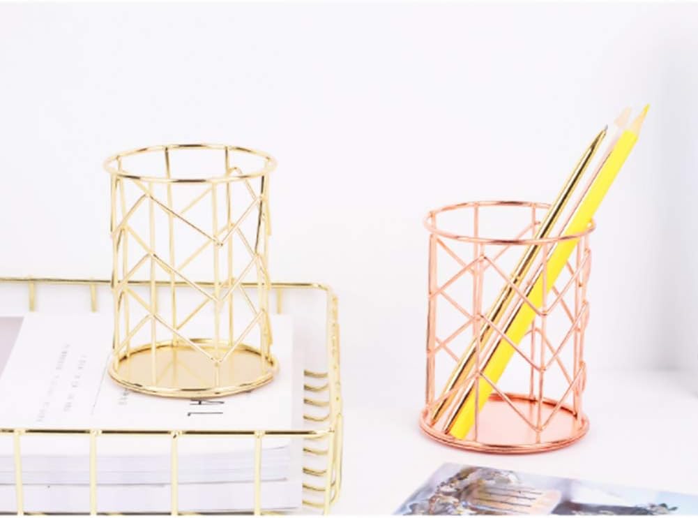 Ruiting Aushöhlen Stifthalter Rose Gold Zylinder Bleistift Pot Home