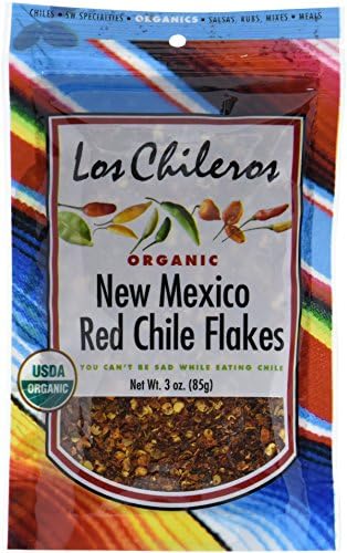 Los Chileros Organic New Mexico Red Chile, Flake, 3 Ounce