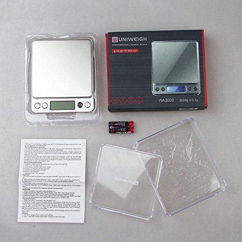 UNIWEIGH 3000g/0.1g Portable Mini Electronic Digital Scales Pocket Case Postal Kitchen Jewelry Weight Balance Digital Scale - Thumbnail 7