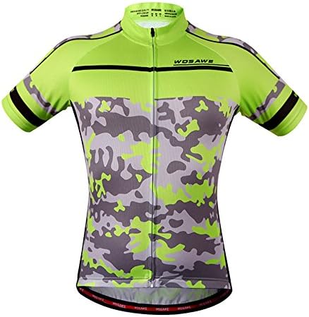 Unisex Cycle Jersey Tops Cool Short Sleeve Cycling Jacket Summer Biking Clothes Breathable Quick Dry L
