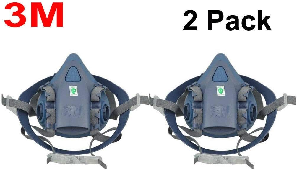 WALLER PAA 2Pack 3M 7500 Series 7502 Professional Half Facepiece Respirator Gas Mask