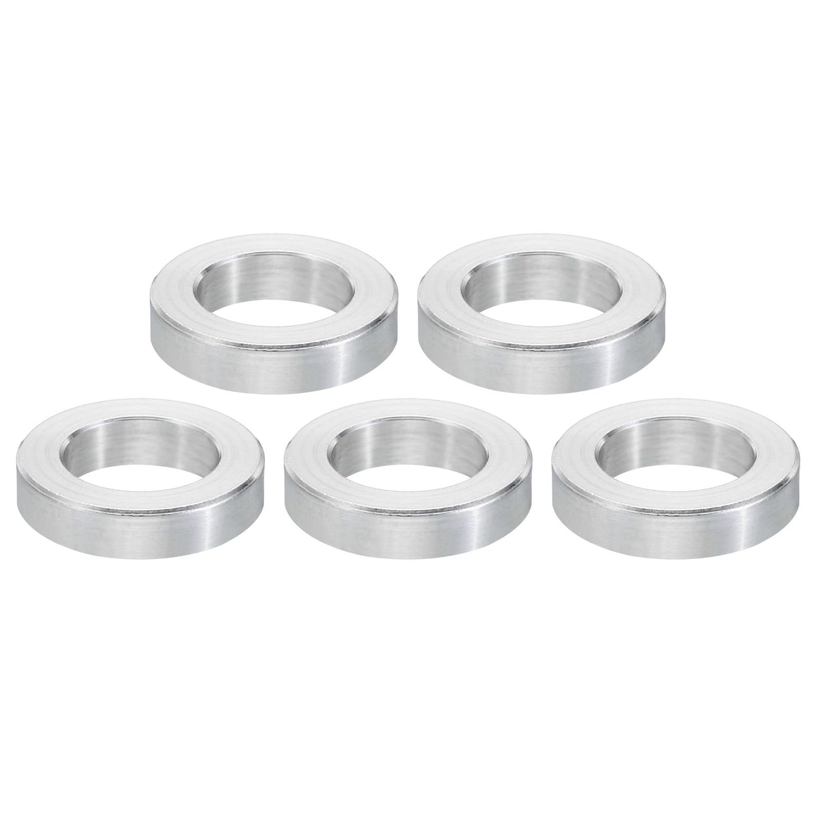PATIKIL M12 Aluminum Spacers, 5 Pcs Metal Spacer Aluminum 12.5mm ID x 20mm OD x 5mm L Aluminum Spacer Screw Standoff Round for 1/2inch or M12 Screw Bolts โ image 1