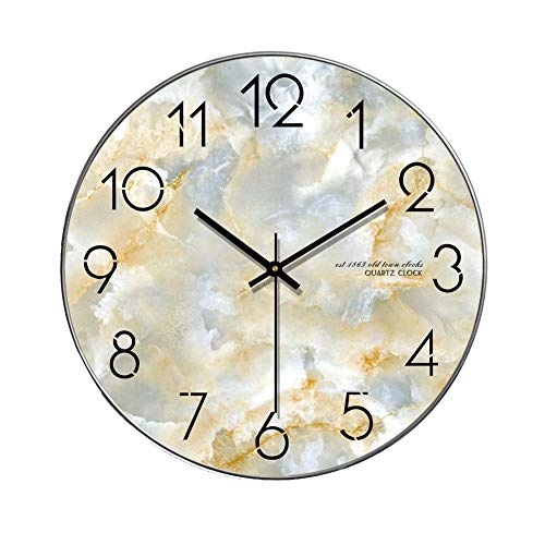 Xs Car Textura De Marmol Nordico Reloj De Pared Hogar Moderno