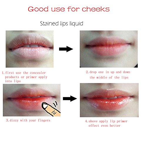image for Molie Liquid Cherry Pink Lip Tint Stain Magic Lip Plumper Nature Long 