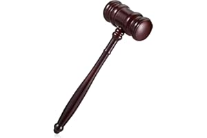 QFWDFCTRENZ Wooden Courtroom Gavel Brown Handmade Wooden Gavel Auction Gavels Desk Accessories Chairmen of The Board Auction Club Presidents Courtroom Simulations