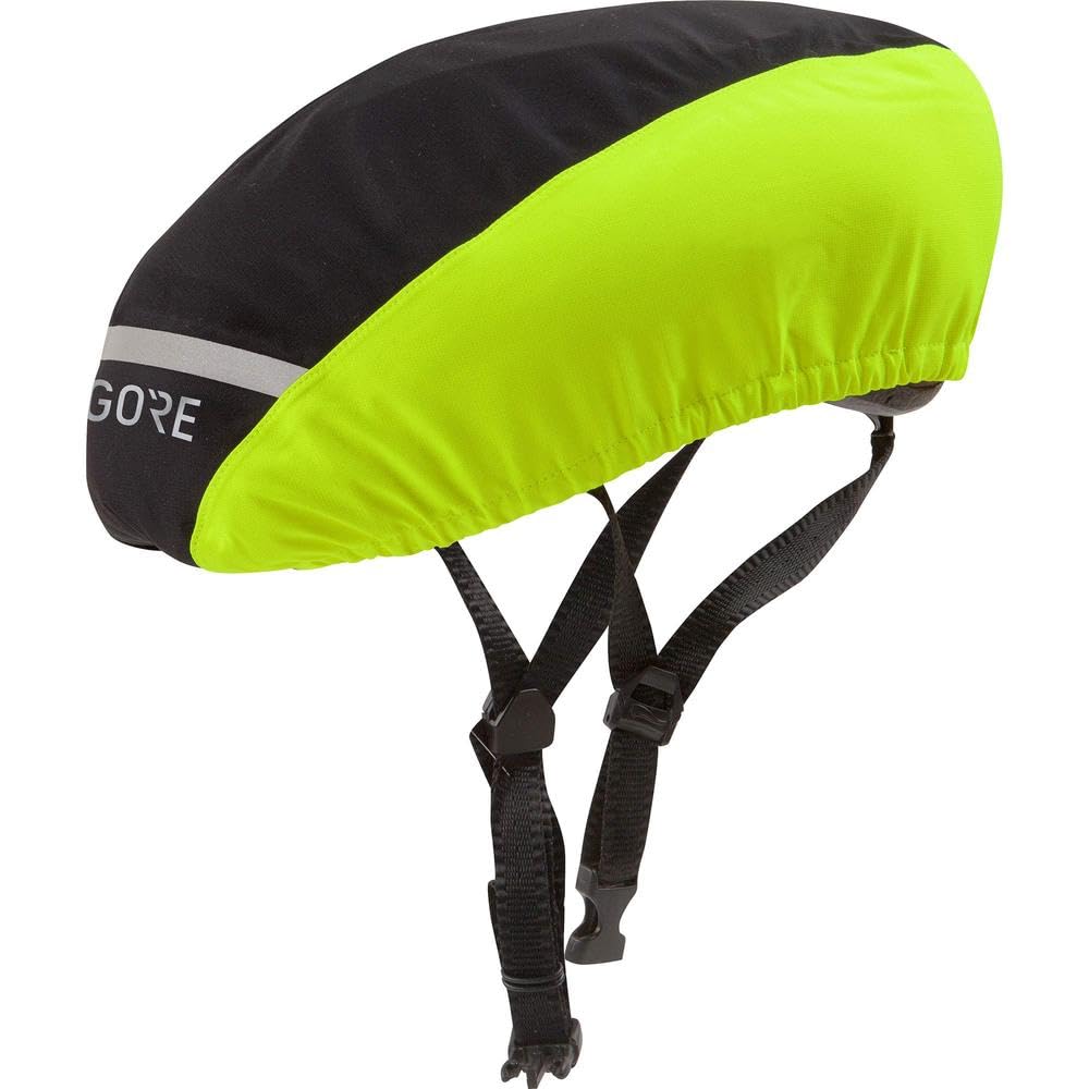 GOREWEAR C3 GORE-TEX Helmet Cover, Black/Neon Yellow, 60-64