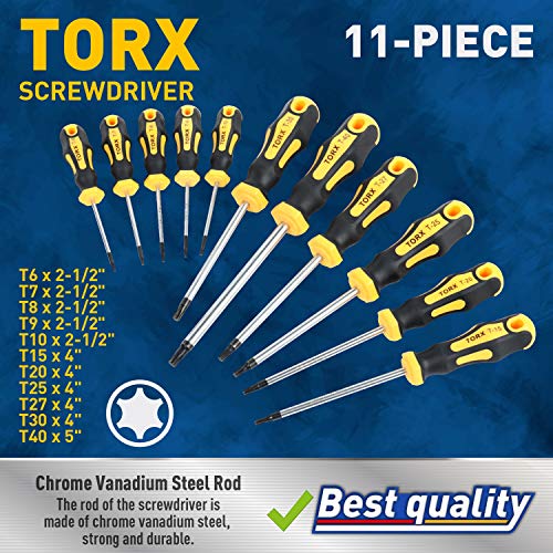 image for Amartisan 11-Piece Magnetic Torx Screwdrivers Set, Magnetic Torx Drive