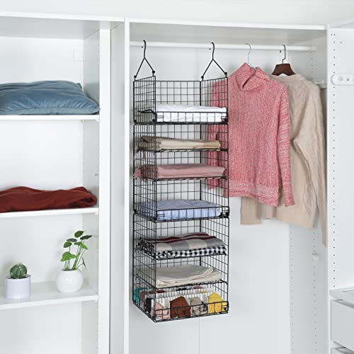 Yuyetuyo 7Shelf Adjustable Hanging Closet Organizer, Wall Mount