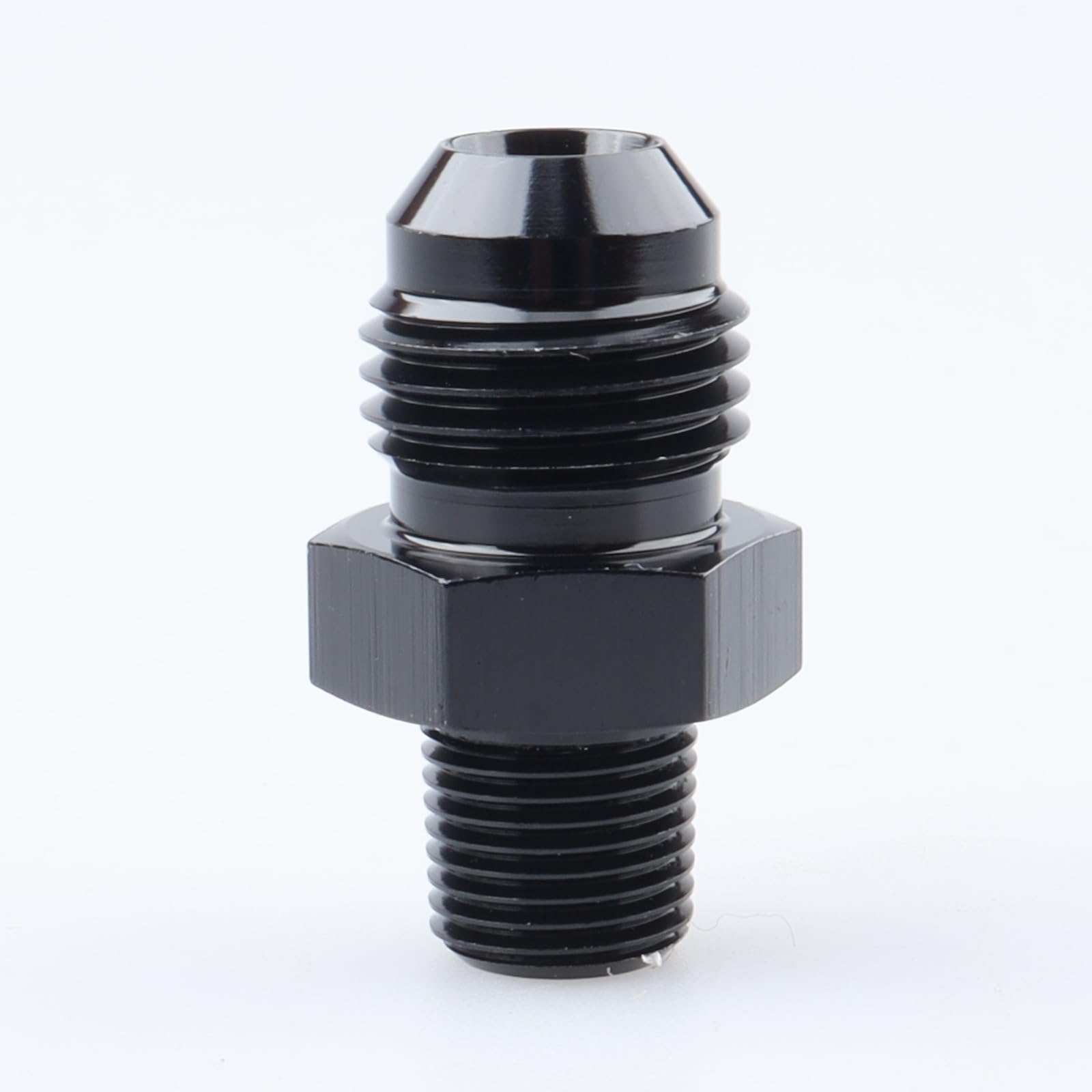 AC PERFORMANCE Male 1/8" NPT to -6 AN Flare Adapter Straight Aluminum Black