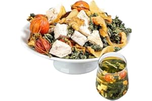 KUNBRY Chicory And Gardenia Herbal Tea,30 Bags Chicory,Gardenia,Chrysanthemum,Kudzu,Coix Seed,Lily,Mulberry Leaves,Licorice, 8 Ingredients Blend Formula Tea (2pc)