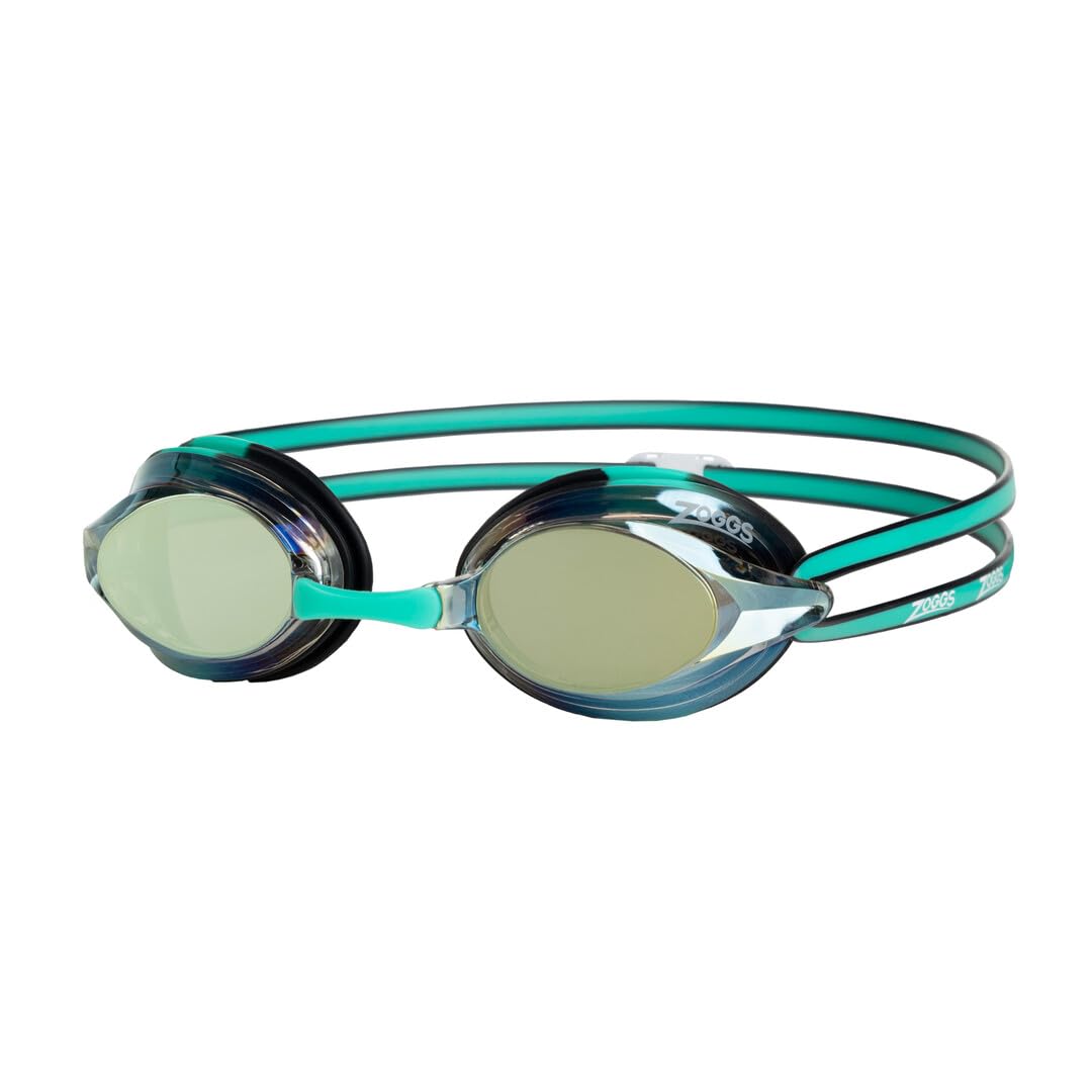 Zoggs Racer Titanium Green Black Mirrored Gold