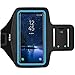 i2 Gear Cell Phone Armband for Running - Workout Phone Holder Case with Adjustable Arm Band Sleeve for Galaxy S10, S9, S8 and iPhone 12, 11, X, XS, XR (Cyan)