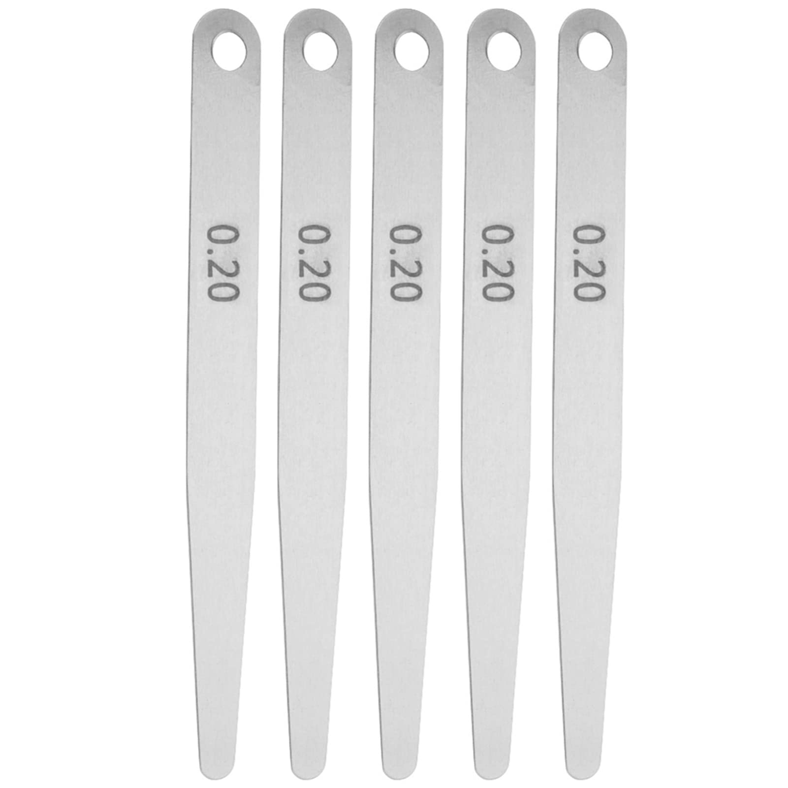 5 Pcs Stainless Steel Feeler Gauge Set Metric Thickness Gauge for Welding Inspection, Gap Measurement & Precision Mechanical Adjustment (0.2–1.0 mm)