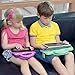 8.9-10.1 inch Kid Tablet Sleeve, Evecase Cute Dinosaurs Themed Neoprene Carrying Sleeve Case Bag for 8.9-10.1 inch Kid Tablets (Blue & Green Trim, with Dual Handle and Accessory Pocket)