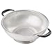 KUKPO EASY GRIP - 5-Quart Stainless Steel Colander - Strainer For Pasta, Noodles, Orzo, Vegetables & Fruits - Heat Resistant Handles!