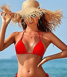 Tainehs Women's Sexy Halter Bikini Top String Micro