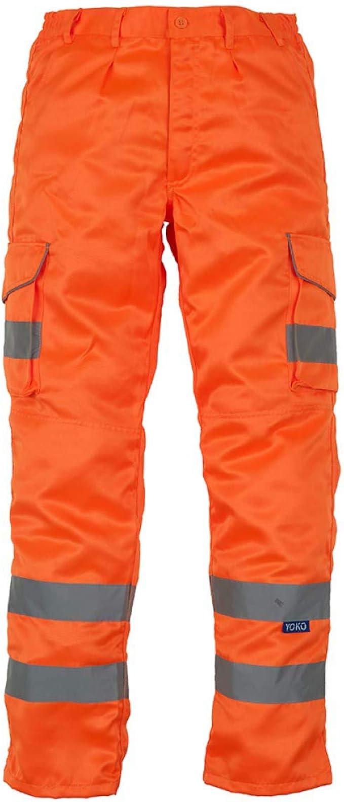 Amazon.com: Yoko Hi-Vis Cargo Trousers with Knee Pad Pockets Orange 36/L: Clothing