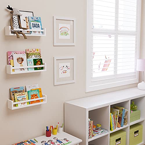 Brightmaison Nursery Book Shelves Floating Wall Shelves Baby, Kids