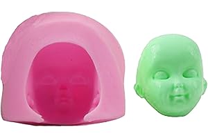 Baby Doll Face Mold - Human Silicone Face, Resin Casting Craft, Handmade Clay Mold | Baking Cake Mould, Perfect for Doll Maki
