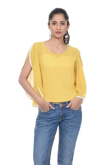 yellow sheer top