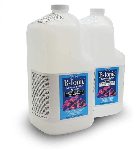 ESV B-IONIC CALCIUM BUFFER SYSTEM, 2-PART CALCIUM AND ALKALINITY MAINTENANCE KIT FOR SALT WATER CORAL REEF AQUARIUM, 2-GALLON