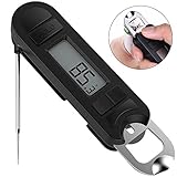 EatekPower Instant Read Digital Meat Thermometer, Super Fast Read with Backlit Screen Long Probe Bottle Opener for Kitchen BBQ Grill Food Fish
