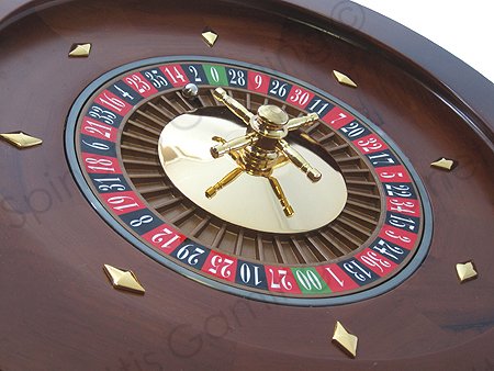 18" Solid Wood Las Vegas Casino Style Roulette Wheel