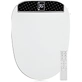 Combier Bidet Toilet Seat With Turbo Wash, Wireless Remote and Side Panel, The heated Toilet Seat Have Adjustable Heated Seat, Warm Water, Air Dryer & Multiple Spray Modes CMA210S-B (Elongated)