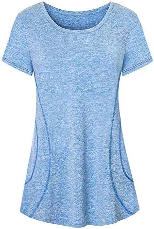 Womens Short Sleeve Workout Tops Yoga Activewear T-Shirt