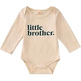 CM C&M WODRO Little Brother Newborn Outfit Baby Boy Announcement Bodysuit Lil Bro Onesie Romper Infant Coming Home Clothes