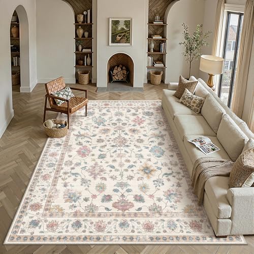 PureCozy Teppich Wohnzimmer 300x400cm Waschbarer Teppiche,Multicolore