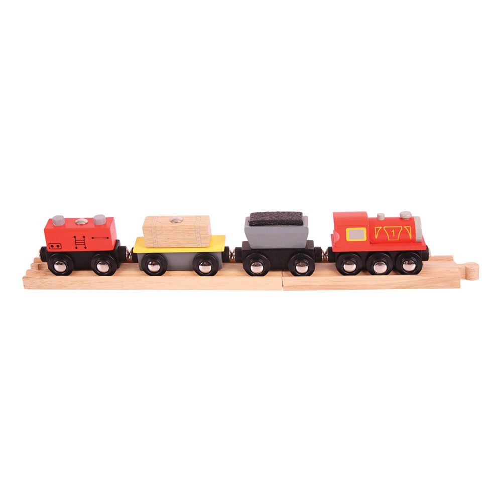 Bigjigs Rail Freight Train - Other Major Wooden Rail Brands are Compatible