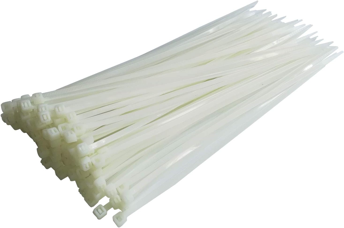 Cable Ties, 100 Pack of Zip Ties Heavy Duty - 200mm x 3.6mm - Premium Tie Wraps High Quality Strong Nylon, Tidy and Management Extension Cord and Wire (White)