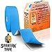 Sparthos Kinesiology Tape - Bulk Large Jumbo - Kinesio Taping Guide! - Support for Pro Athletic Sports - Lift Knee Muscle Body Wrist Brace Carpal Tunnel - Uncut 115 ft Roll (Blue)