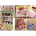Ogrmar Wooden Dollhouse Miniatures DIY House Kit with Cover and Led Light-Relax Time