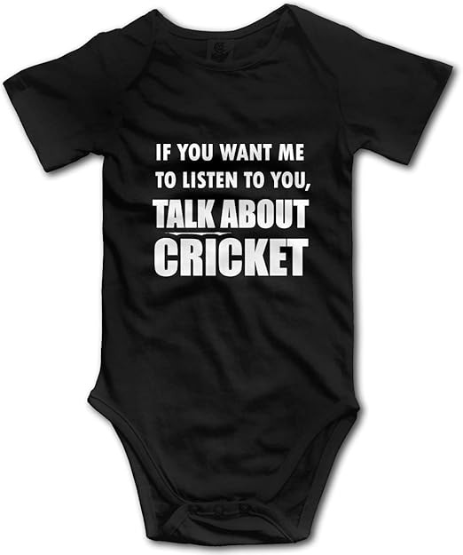 Unisex Talk About Cricket Sport Infant Baby Bodysuits Romper Infant