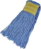 AmazonBasics Cut-End Cotton Commercial String Mop Head, 5 Inch Headband, Small, Blue, 6-Pack