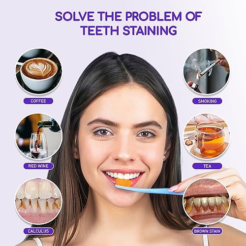 AWANOVA 30ML PURPLE TOOTHPASTE FOR TEETH WHITENING, COLOR CORRECTOR TOOTHPASTE, ADVANCED STAIN REMOVAL, HEALTHY SMILE, CONFIDENT YOU WITH PURPLE TEETH WHITENING GEL, COLOUR CORRECTOR