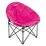 Lucky Bums Moon Camp Indoor Outdoor Comfort Lightweight Durable Chair with Carrying Case, Large, Pink