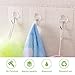 Adhesive Hooks, 16 Pack Adhesive Wall Hooks Clear Heavy Duty Hooks (7.2cm x 7.2cm) for Kitchen Bathroom Door Ceiling Hanger 22 Pound/10 KG by AUSTOR