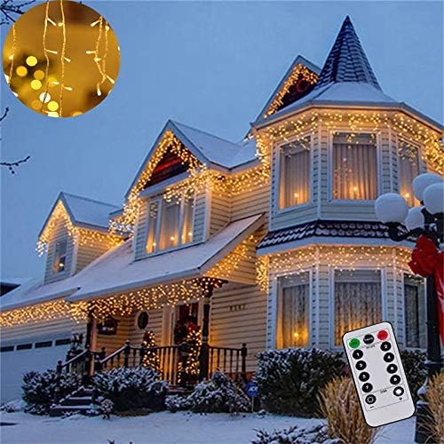 CORST 3M Outdoor Curtain Lights Window Fairy Light Outside Ice Lights Battery Powered - Image 4