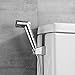 Anza Bidet Sprayer for Toilet, Pressure Control Handheld Cloth Diaper Sprayer, Stainless Steel Hose Bidet for Feminine Wash (Chrome)