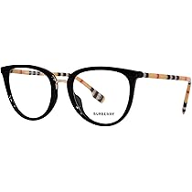 Amazon.com: BURBERRY Eyeglasses BE 2366 U 3853 Katie Black 