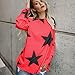 Vovotrade Adorable Women Girl Strapless Star Sweatshirt Long Sleeve Crop Jumper Pullover Tops