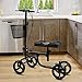 Give Me Knee Scooter Steerable Knee Walker Deluxe Crutch Alternative Dual Braking System in Black