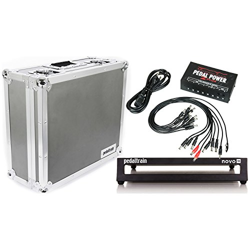 Pedaltrain NOVO 18 5-RAIL 18" x 14.5" PEDALBOARD w/Tour Case and Voodoo Lab Pedal Power 2 Plus Power Supply